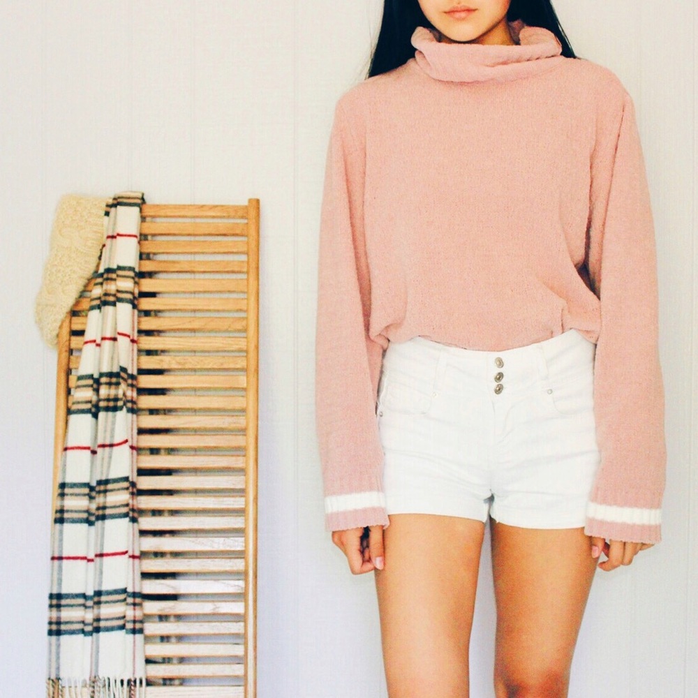 Pink Turtleneck Sweater